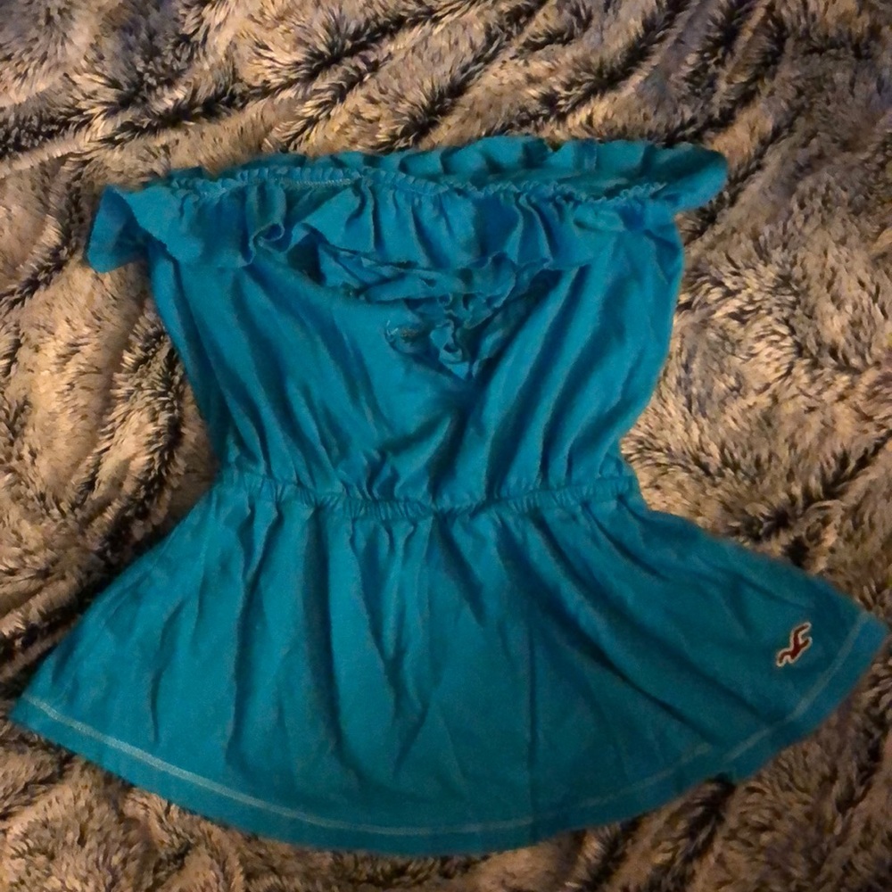 Hollister ruffle tube top